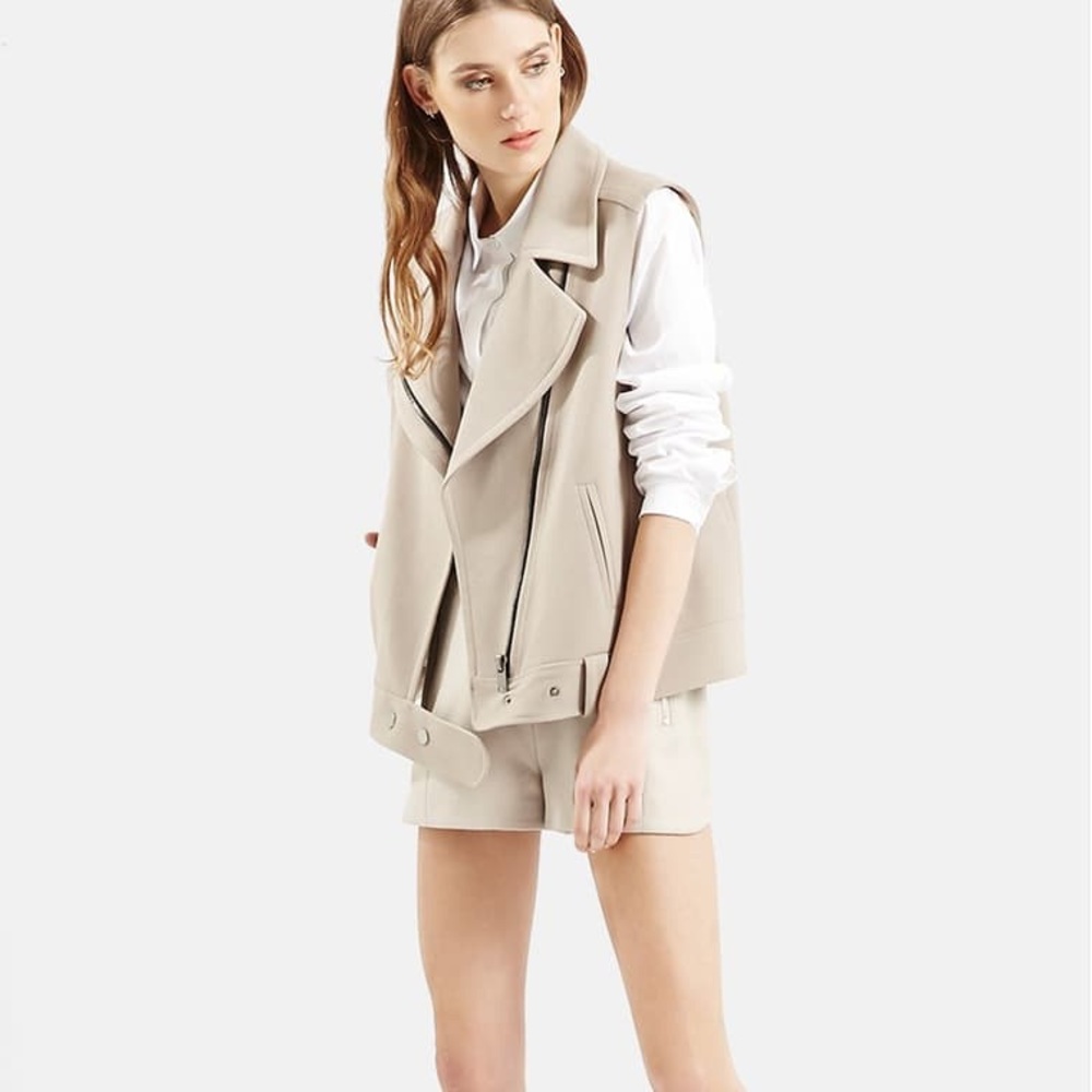 Topshop Belted Biker Vest